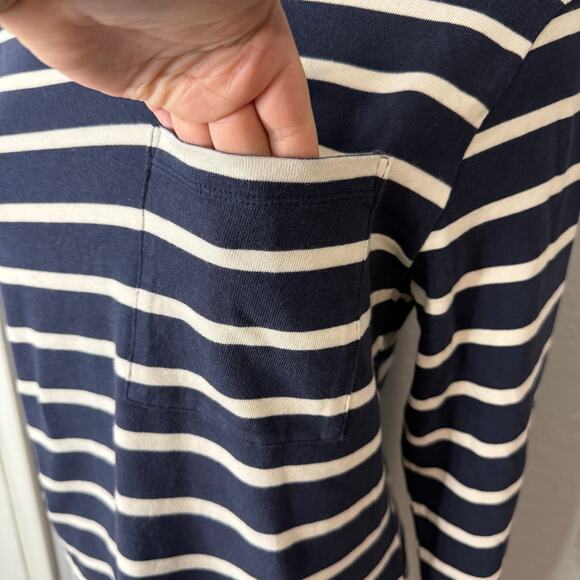 Abercrombie and Fitch Long-Sleeve Jersey Easy Tee, dark indigo stripe, XS - Picture 2 of 5